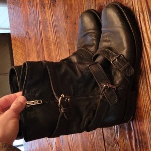 J Crew leather boots.